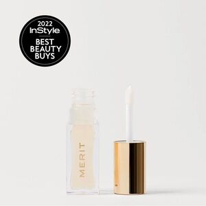 Merit lip oil, shade Bel Air. A wash of moisturizer for healthy lips all day.